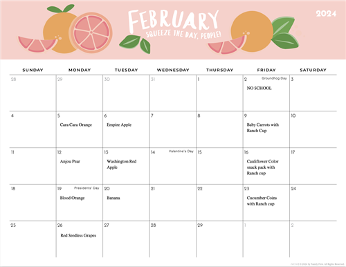 Feb Calendar